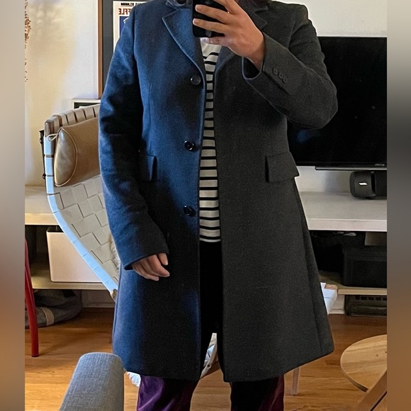 Max Mara 100% wool dark grey coat Size 10 - Picture 5 of 7